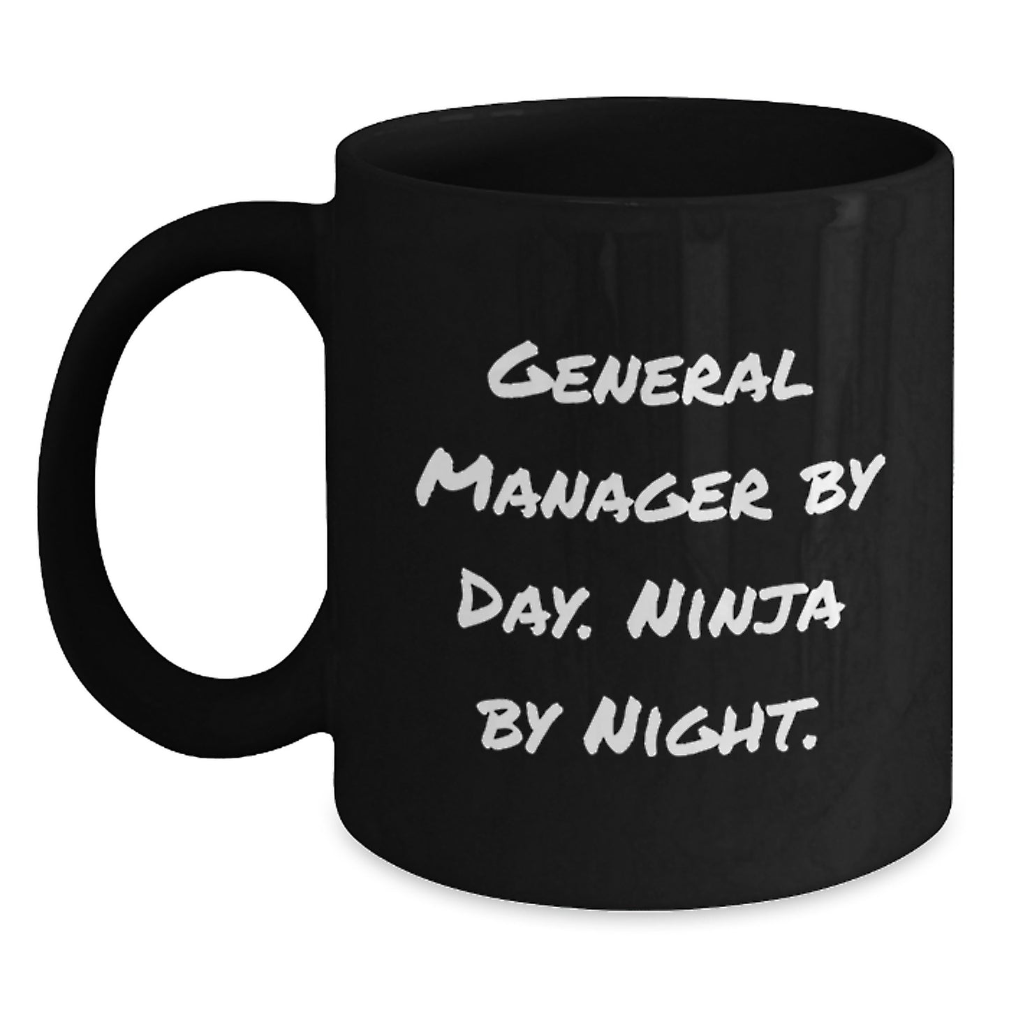 Funny General Manager Gifts for Birthday - General Manager By Day Ninja By Night Black Coffee Mug, Gifts from Friends for General Manager - Main