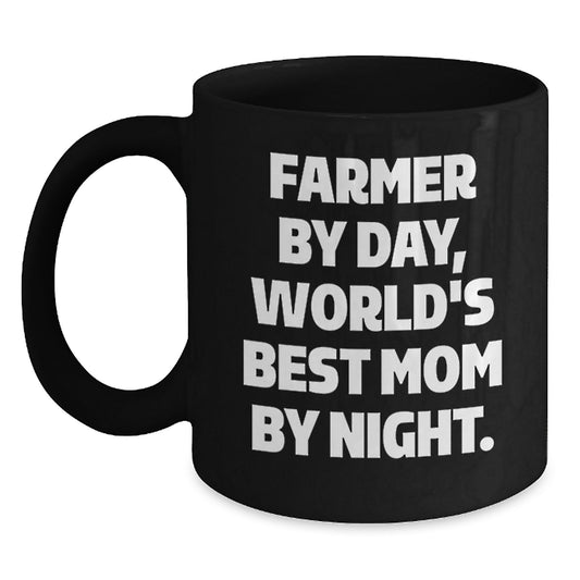 Farmer Gifts, Funny Mugs, Birthday, Gifts from Men, Gifts for Farmer, Farmer By Day, World's Best Mom By Night. - Main