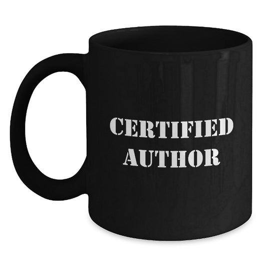 Funny Author Gifts from Friends for Author - Unique Black Coffee Mug for Author Lovers - Christmas Unique Gifts - Main