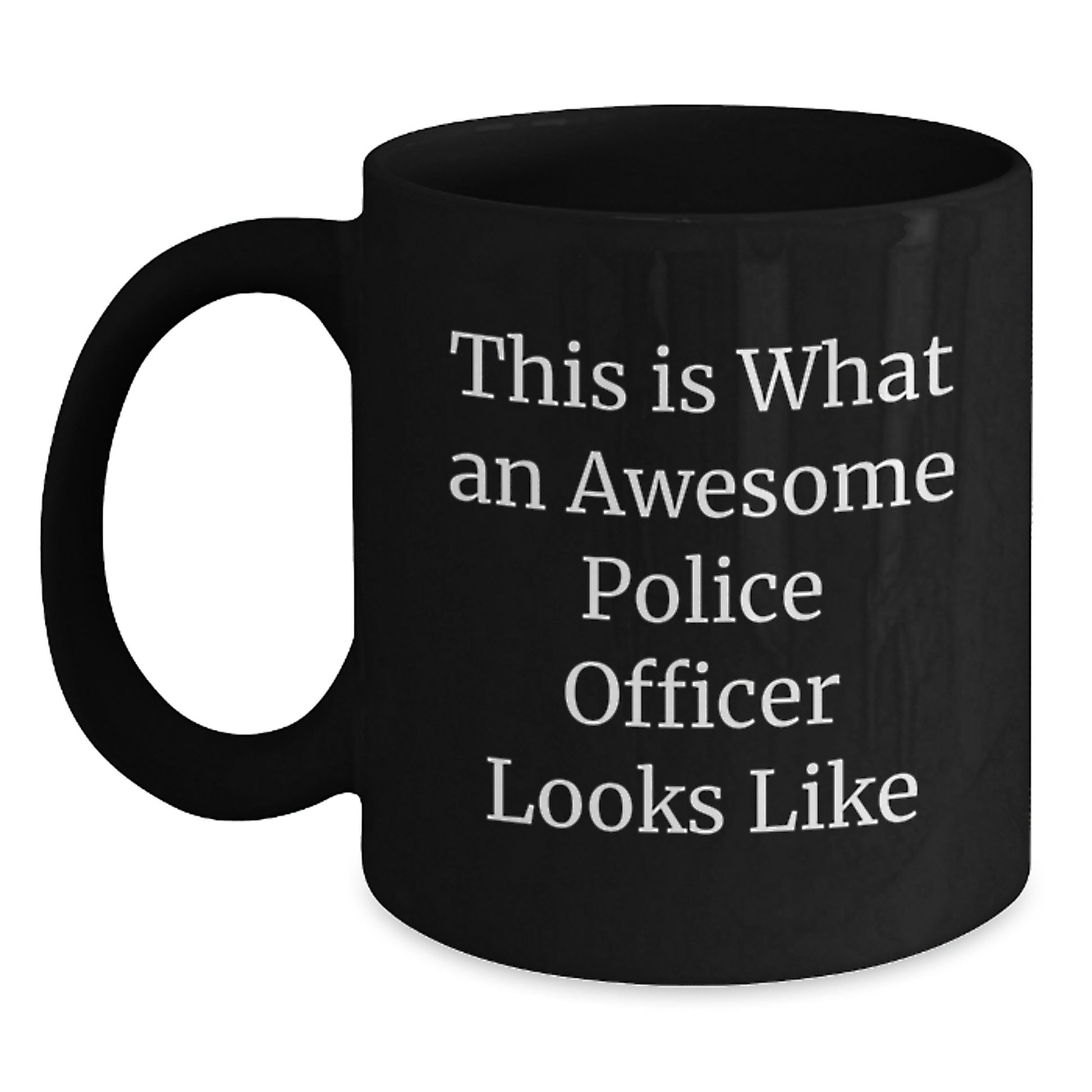 Funny Police Officer Gifts for Men Women Friends Valentine's Unique Black Coffee Mugs from Family - Main