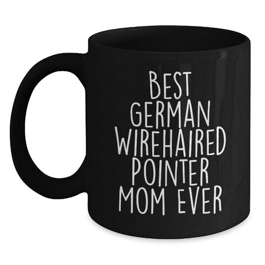Funny German Wirehaired Pointer Dog Mom Gifts from Friends for Valentine's Unique Black Coffee Mugs - Main