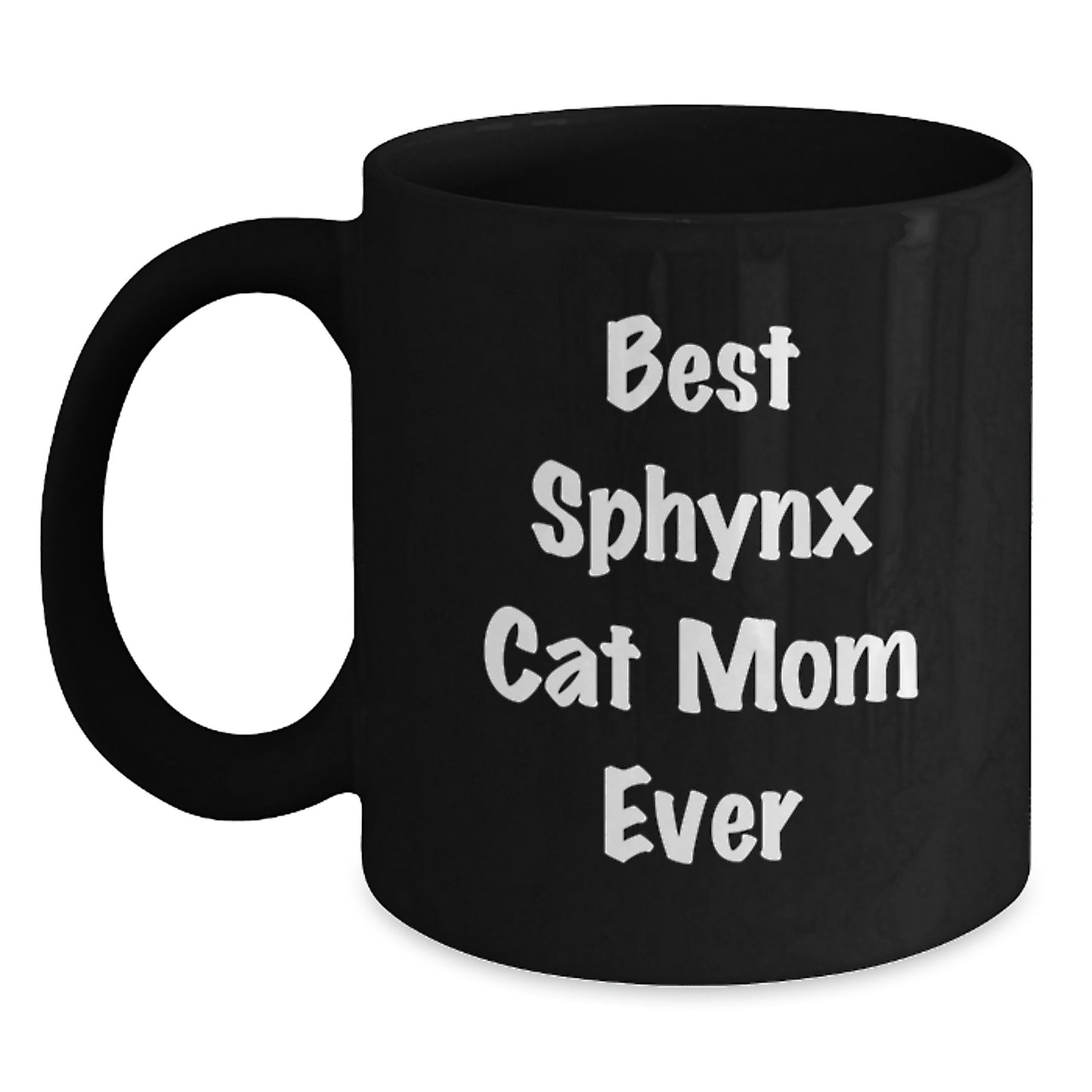 Sphynx Cat Mom Gifts from Men and Women for Sphynx Cat Lovers Black Coffee Mug - Main