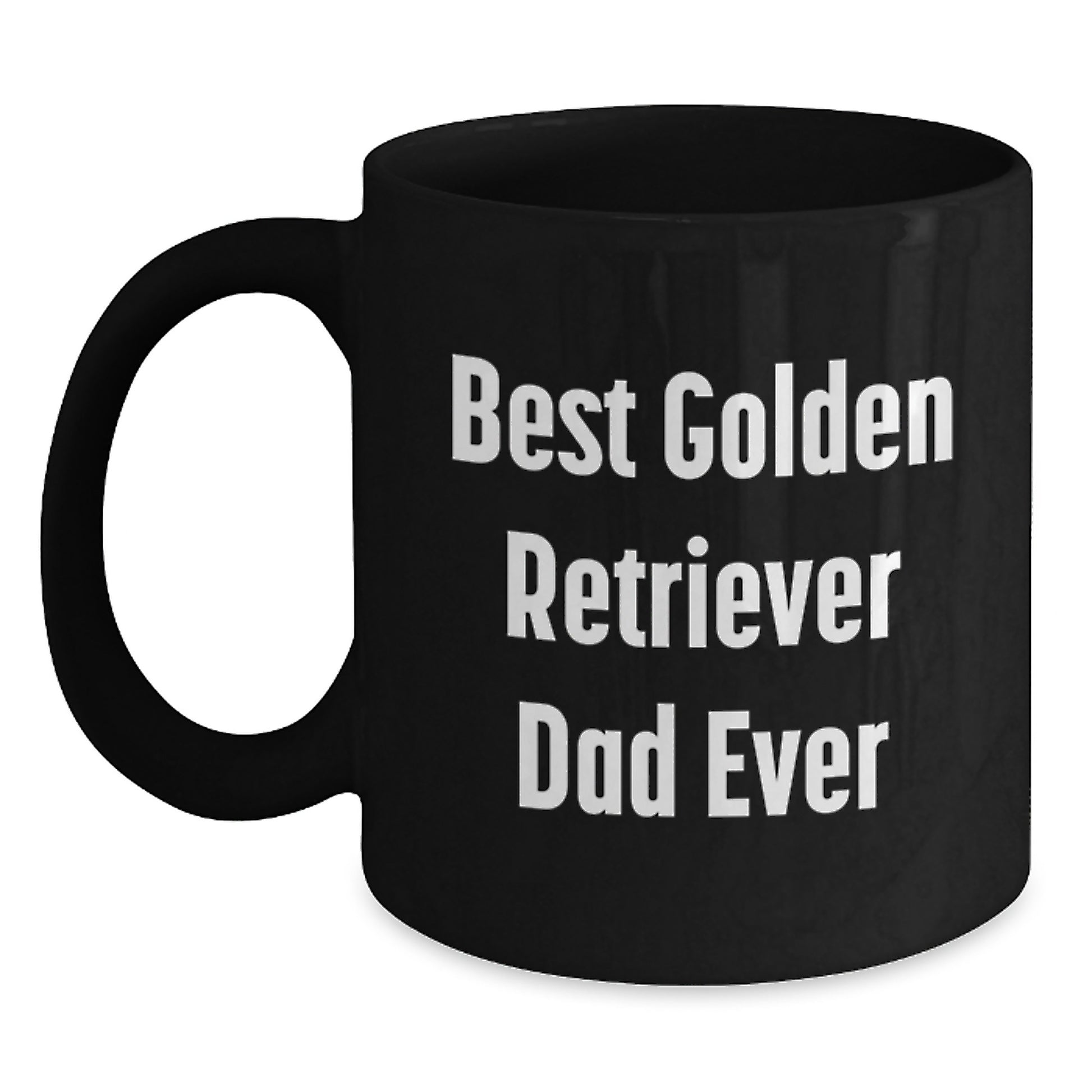 Funny Golden Retriever Dog Gifts from Dad - Best Golden Retriever Dad Ever Quote Black Coffee Mug for Golden Retriever Dog Lovers on Birthday, Gifts for Men, Gifts from Dad, Birthday Unique Gifts - Main