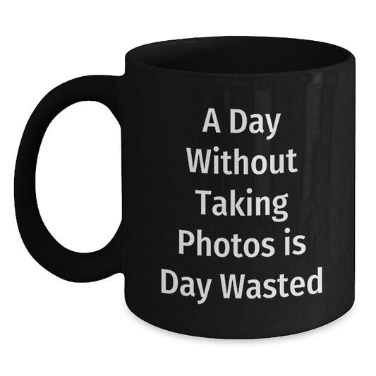 Funny Taking Photos Lover Black Coffee Mug Gifts from Men for Valentine's Unique - Main