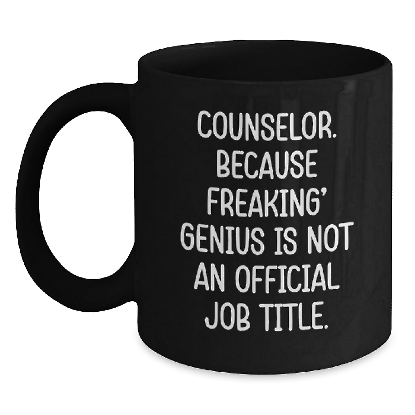Funny Counselor Gifts from Men to Graduation Unique Gifts for Counselor Black Coffee Mug - Main