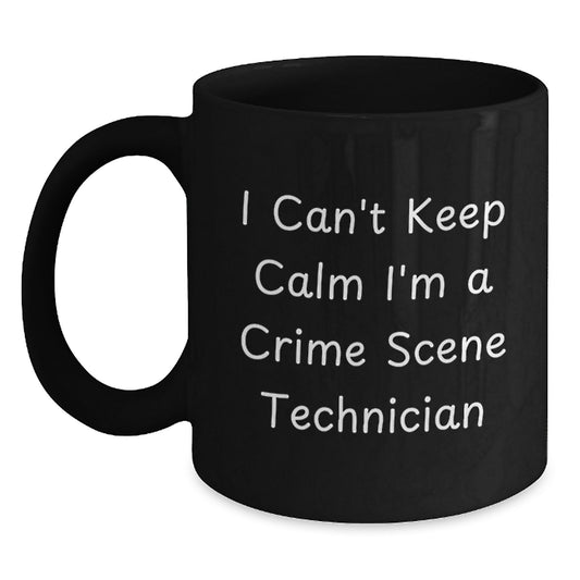 Funny Crime Scene Technician Gifts from Friends for Women, 'I'm A Crime Scene Technician' Black Coffee Mug, Christmas Unique Gifts - Main