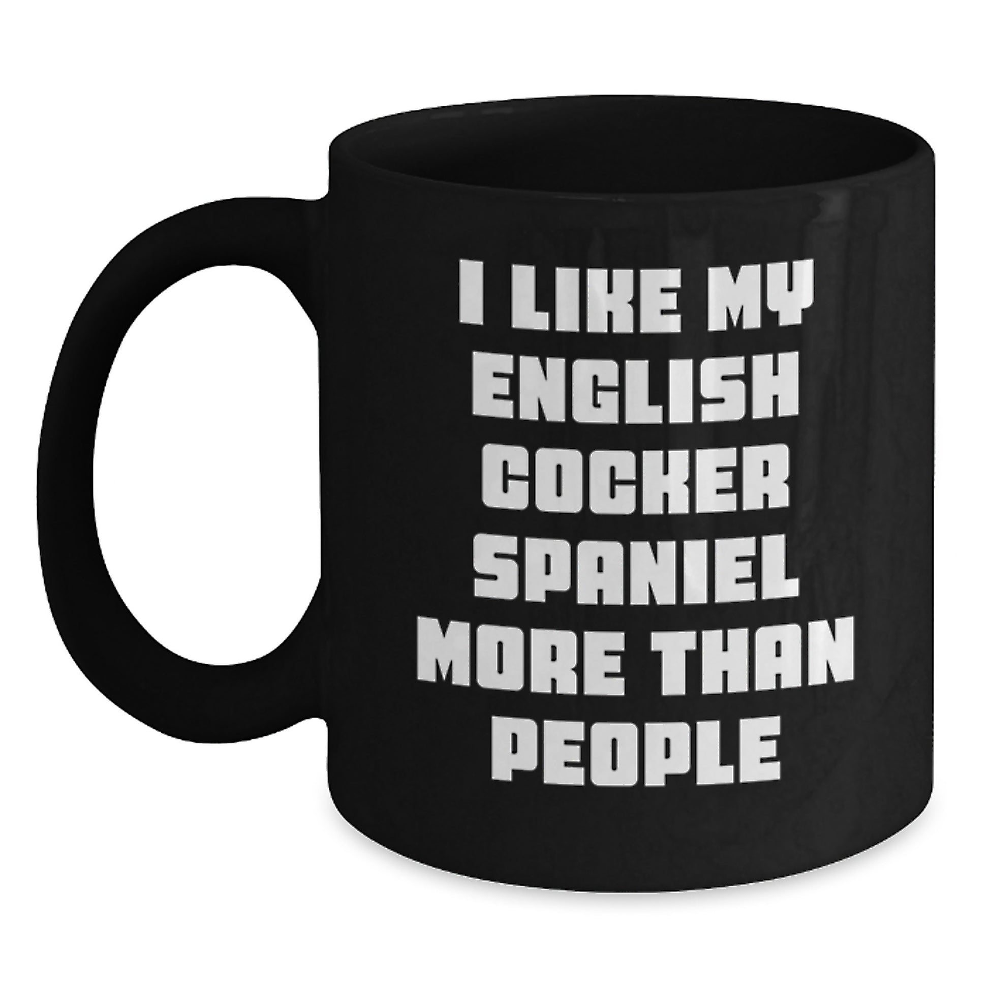 English Cocker Spaniel Dog Gifts Funny Quote Black Coffee Mug for Graduation - Main