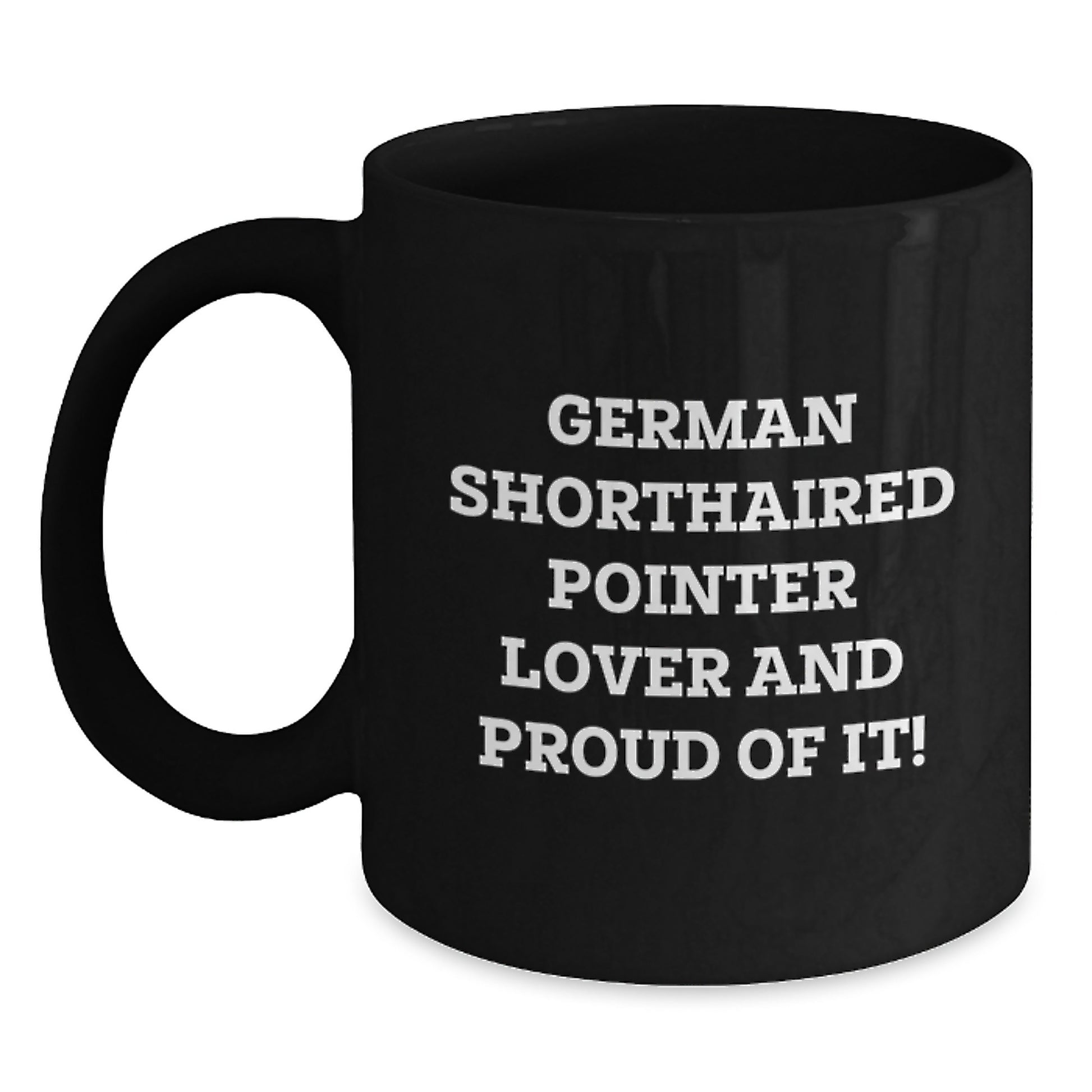 German Shorthaired Pointer Dog Lover Gifts Funny Black Coffee Mug Birthday Presents from Family Friends Coworkers to Him Her - Main