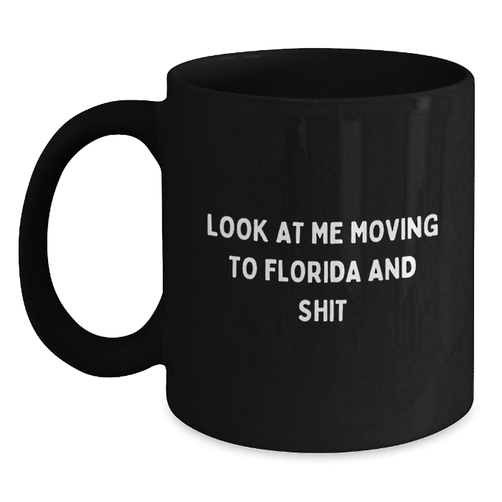 Gifts from Friends in Florida Moving to Florida Shit Funny Florida Black Coffee Mug Birthday Unique Gifts - Main