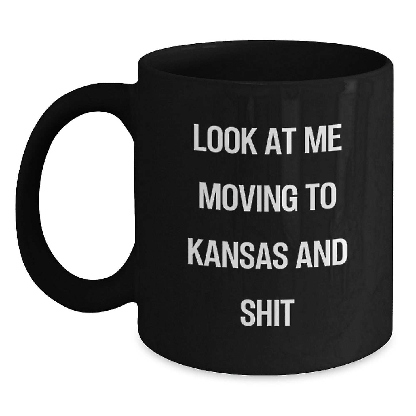 Funny Kansas Black Coffee Mug Gifts for Men from Friends on Birthday - Main