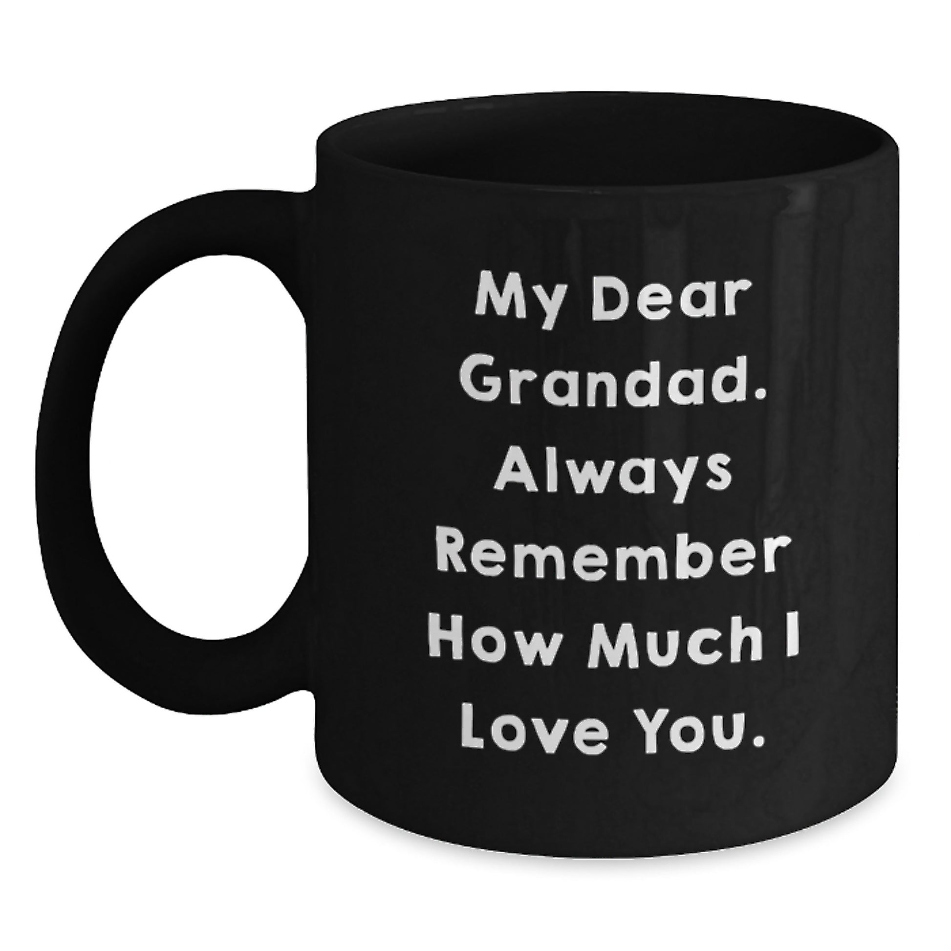 Funny Grandad Gifts, Unique Black Coffee Mugs for Graduation, Gifts from Grandchildren, Grandad Love Quotes - Main