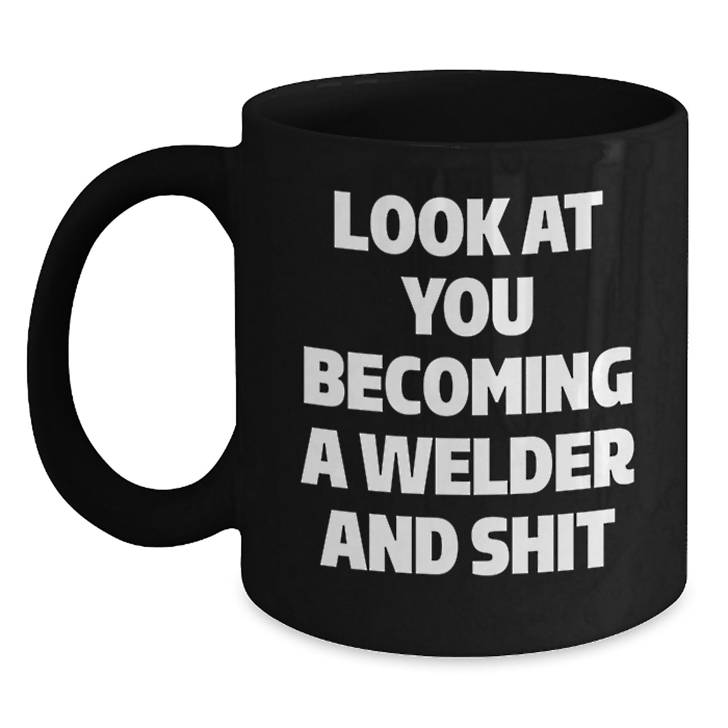 Funny Welder Gifts from Friends to Family, Black Coffee Mug for Men and Women Graduation Unique - Main