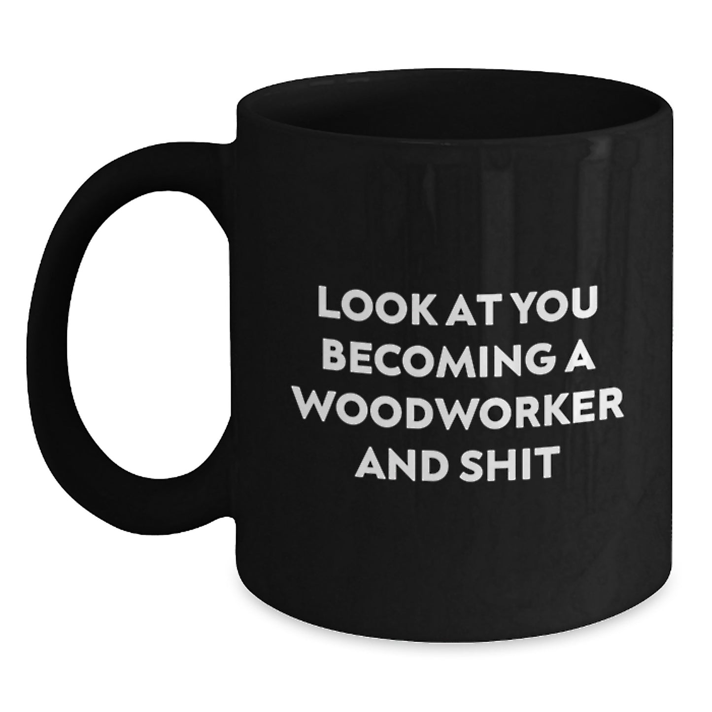 Funny Woodworker Black Coffee Mugs, Gifts for Woodworker, Unique Graduation Gifts from Family and Friends - Main