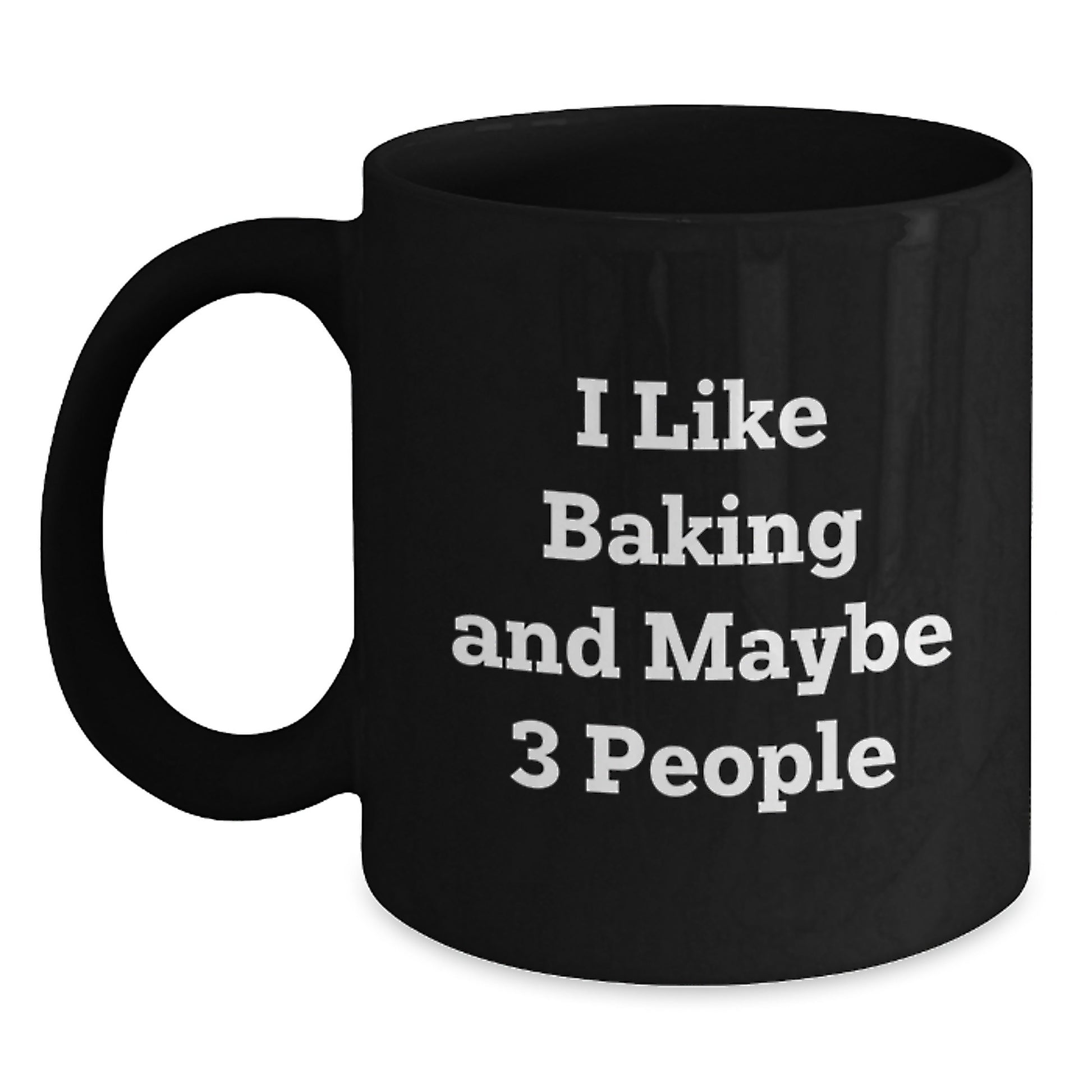 Baking Lover's Humor, Funny Baking Gifts for Friends, Unique Black Coffee Mug for Graduation - Main