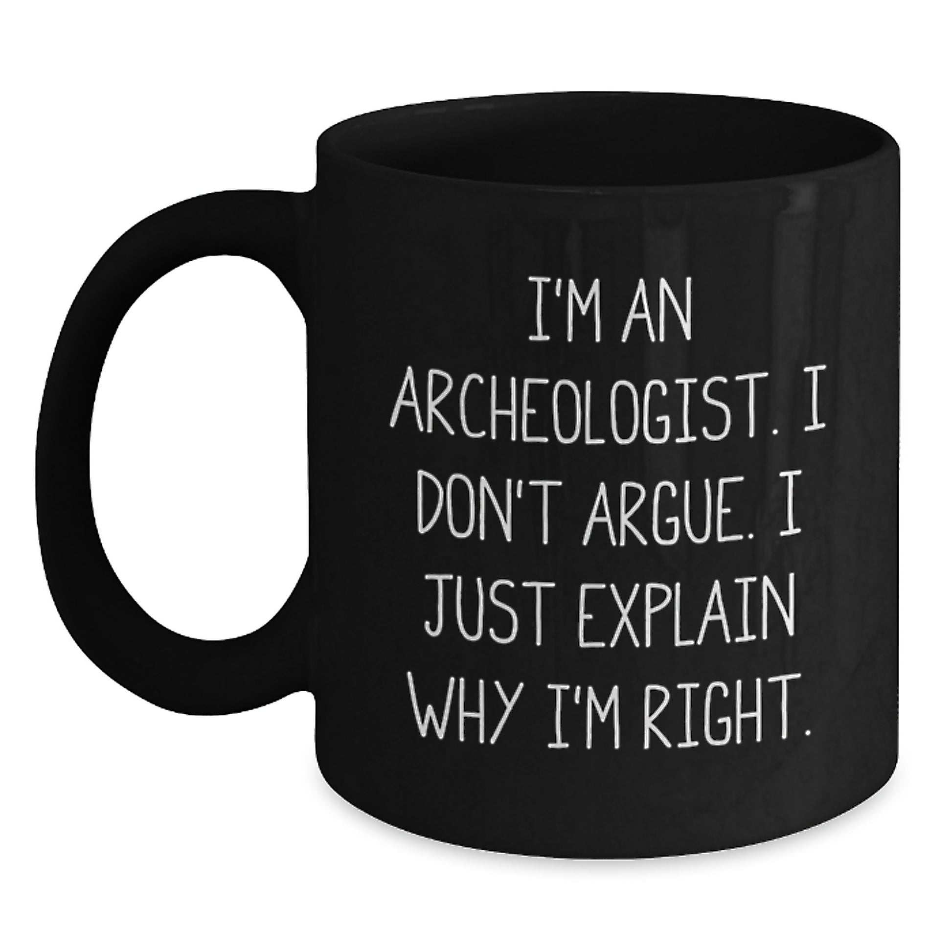 Funny Archeologist Black Coffee Mug Gifts from Friends for Graduation Unique - Main