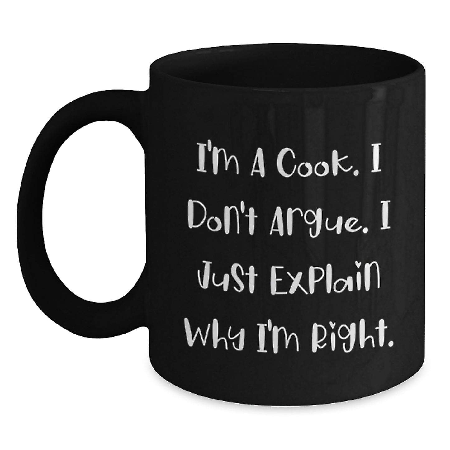 Funny Cook Gifts from Men to Women - Inspirational Black Coffee Mug for Valentine's Unique Gifts - Main