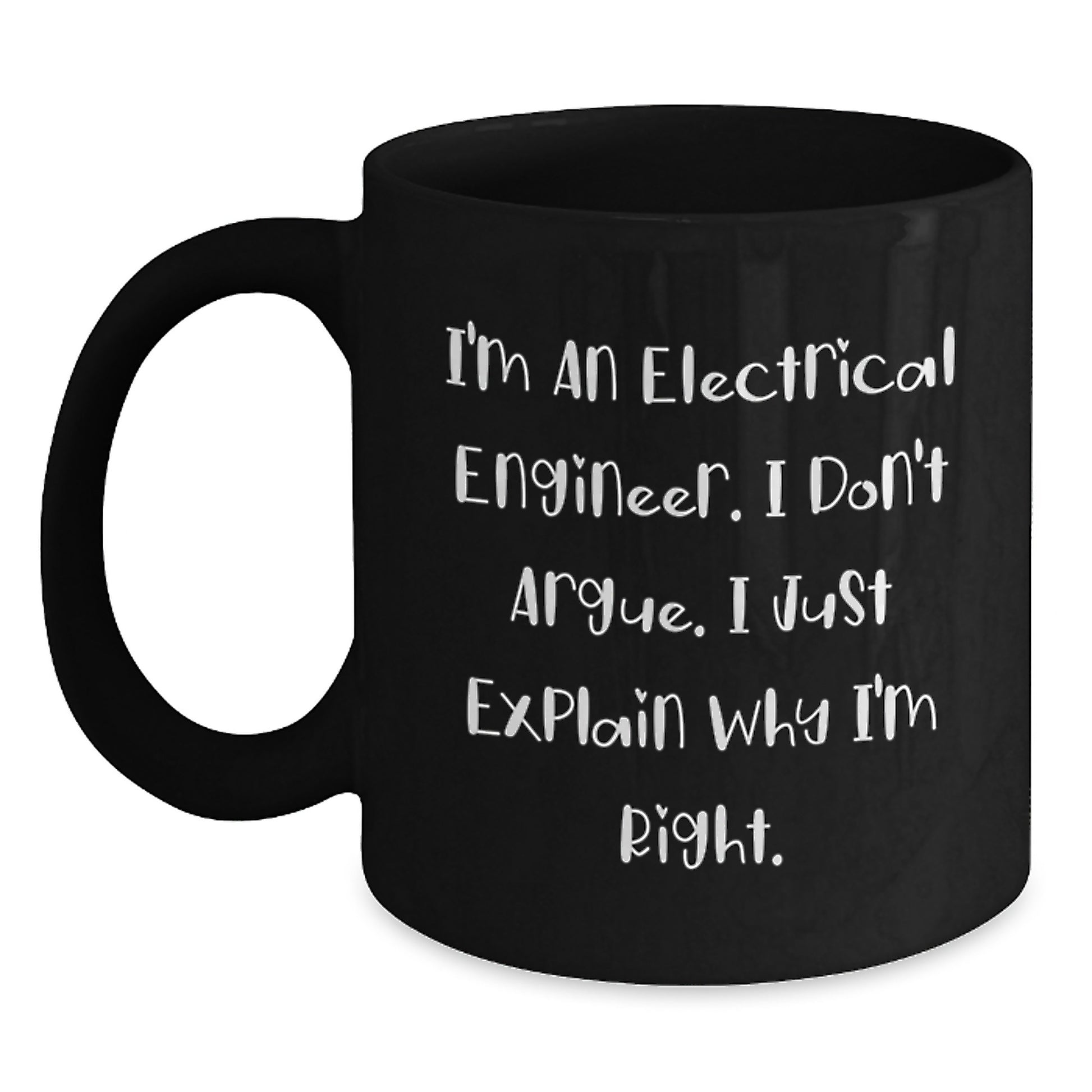 Unique Funny Electrical Engineer Black Coffee Mugs Gifts for Mom from Daughter - Main