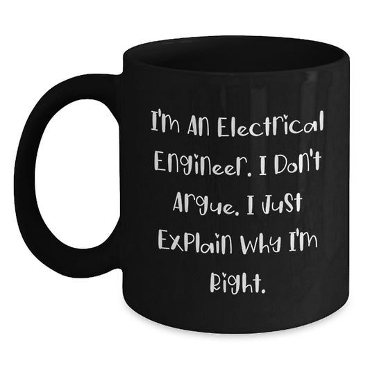 Unique Funny Electrical Engineer Black Coffee Mugs Gifts for Mom from Daughter - Main