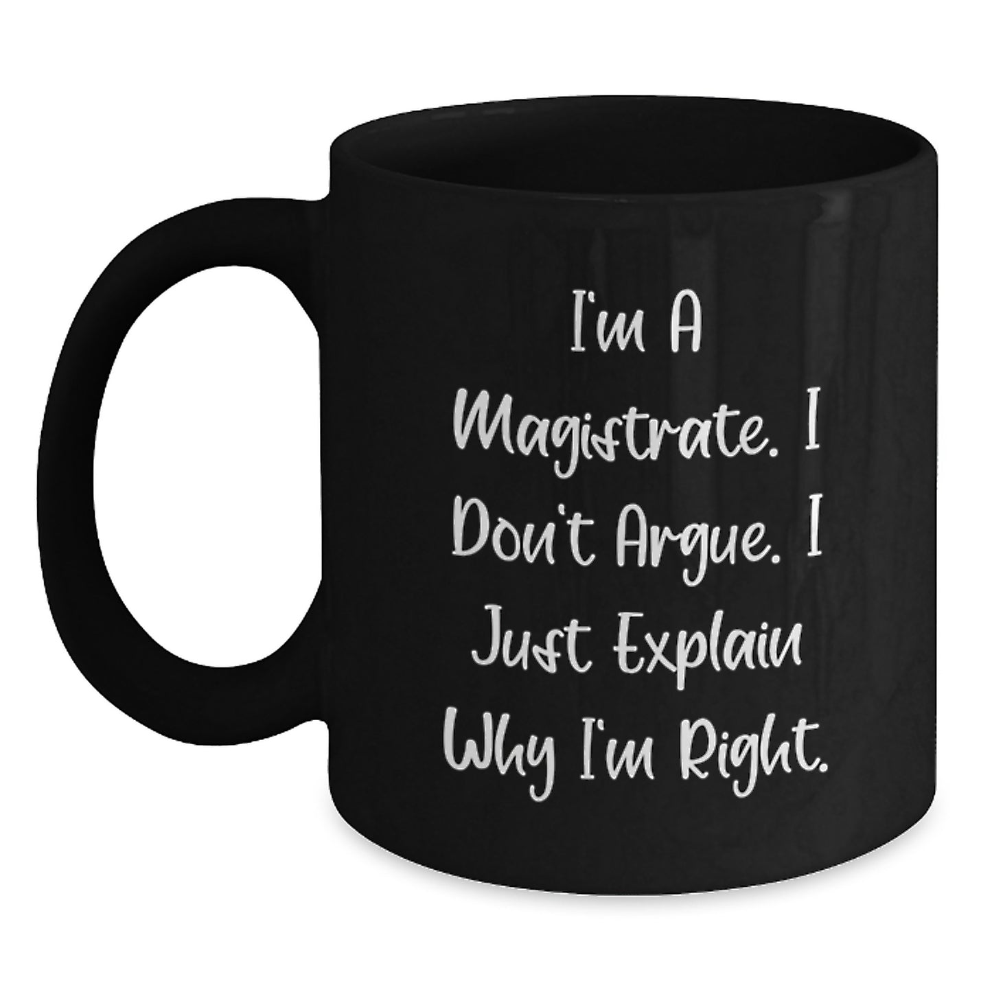 Funny Magistrate Gifts for Men, Black Coffee Mug for Graduation Unique Unique Gifts from Family to Men - Main