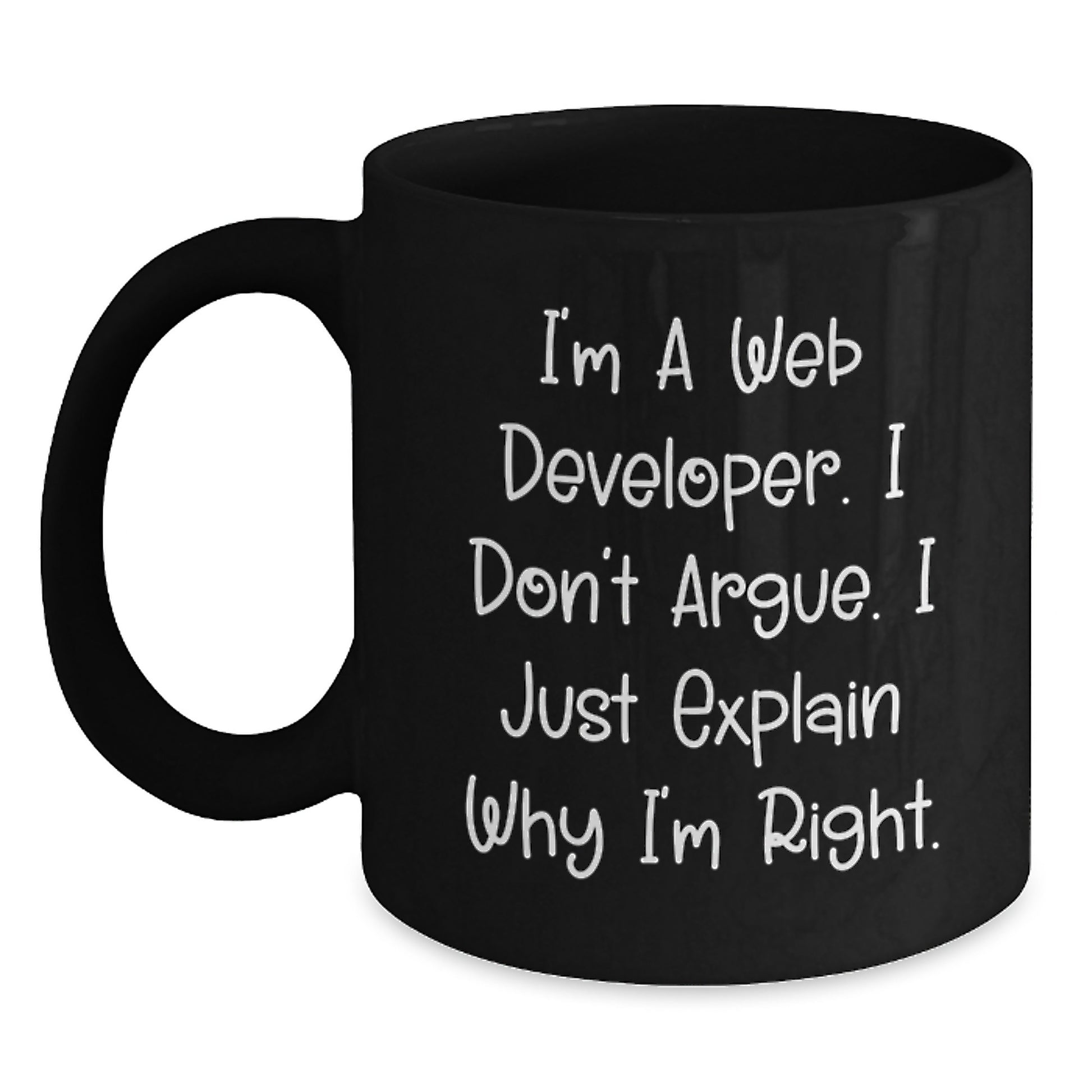 Funny Web Developer Gifts for Men, Unique Graduation Unique Gifts from Friends, Web Developer Black Coffee Mug - Main