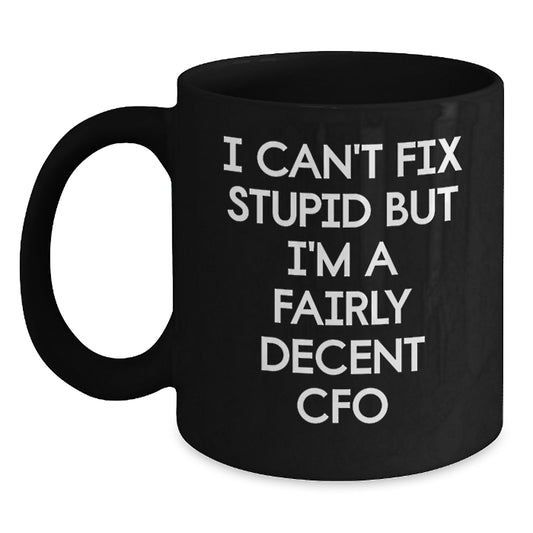 Funny CFO Gifts for Valentine's, Black Coffee Mugs from Coworkers to Men, Women, or Family - Main