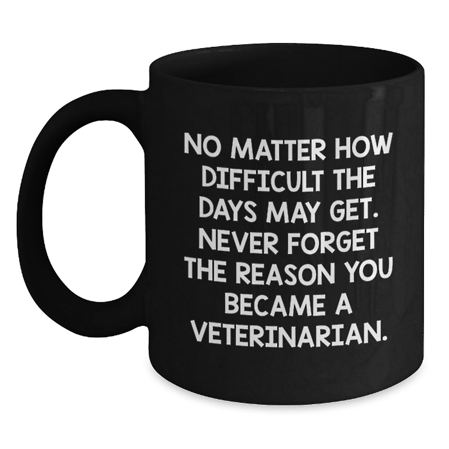Veterinarian Inspirational Quote Funny Black Coffee Mug Gifts from Family Friends for Graduation Unique - Main