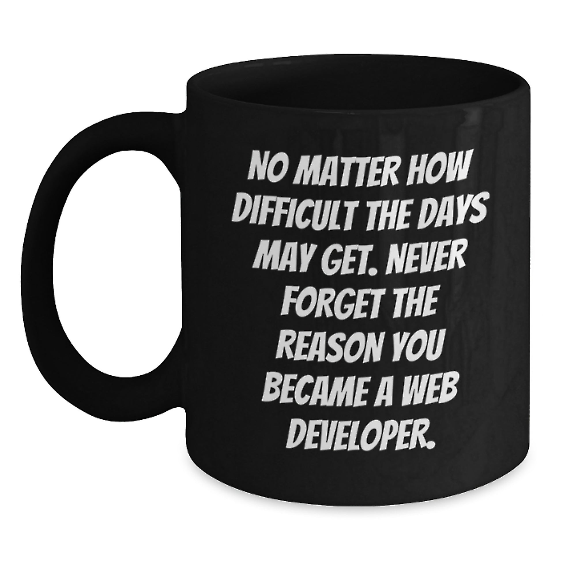Funny Quotes for Web Developers Black Coffee Mug Gifts from Friends, Family, Coworkers to Graduation Unique Gifts for Web Developers Men, Women - Main