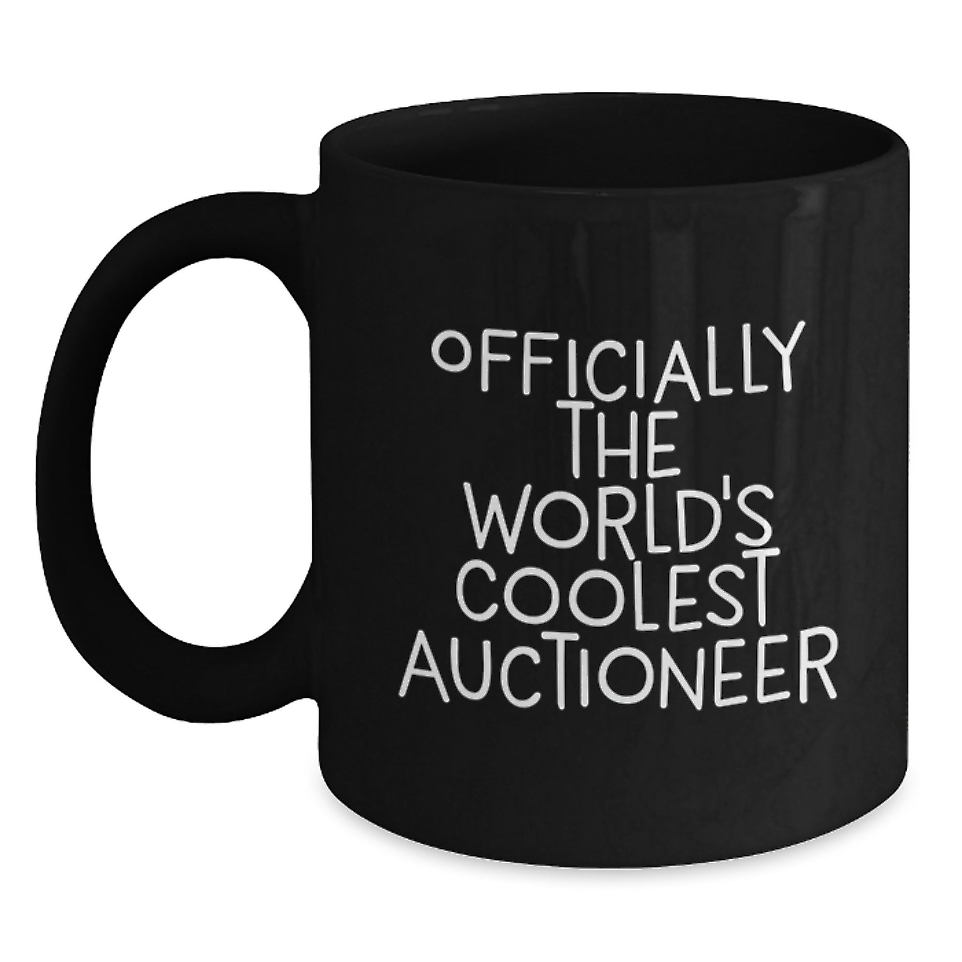Coolest Auctioneer Black Coffee Mugs for Valentine's Gifts from Friends to Men - Officially 'The World's Coolest Auctioneer' - Main