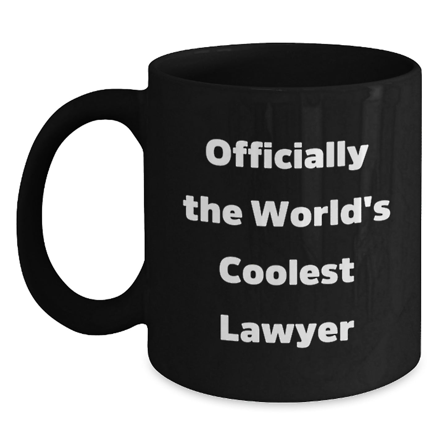 Funny Lawyer Gifts, Lawyer Coffee Mug for Graduation, Officially The World's Coolest Lawyer Quote, Gifts from Friends for Lawyer, Black Coffee Mug - Main