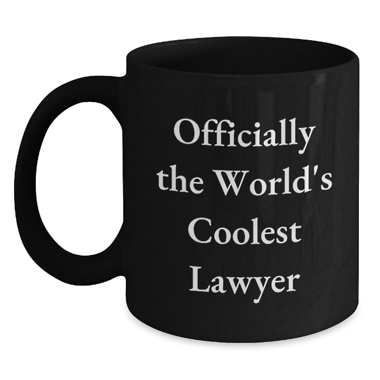 Funny Lawyer Gifts for Men, Officially The World's Coolest Lawyer Black Coffee Mug, Graduation Unique Gifts from Friends to Family - Main