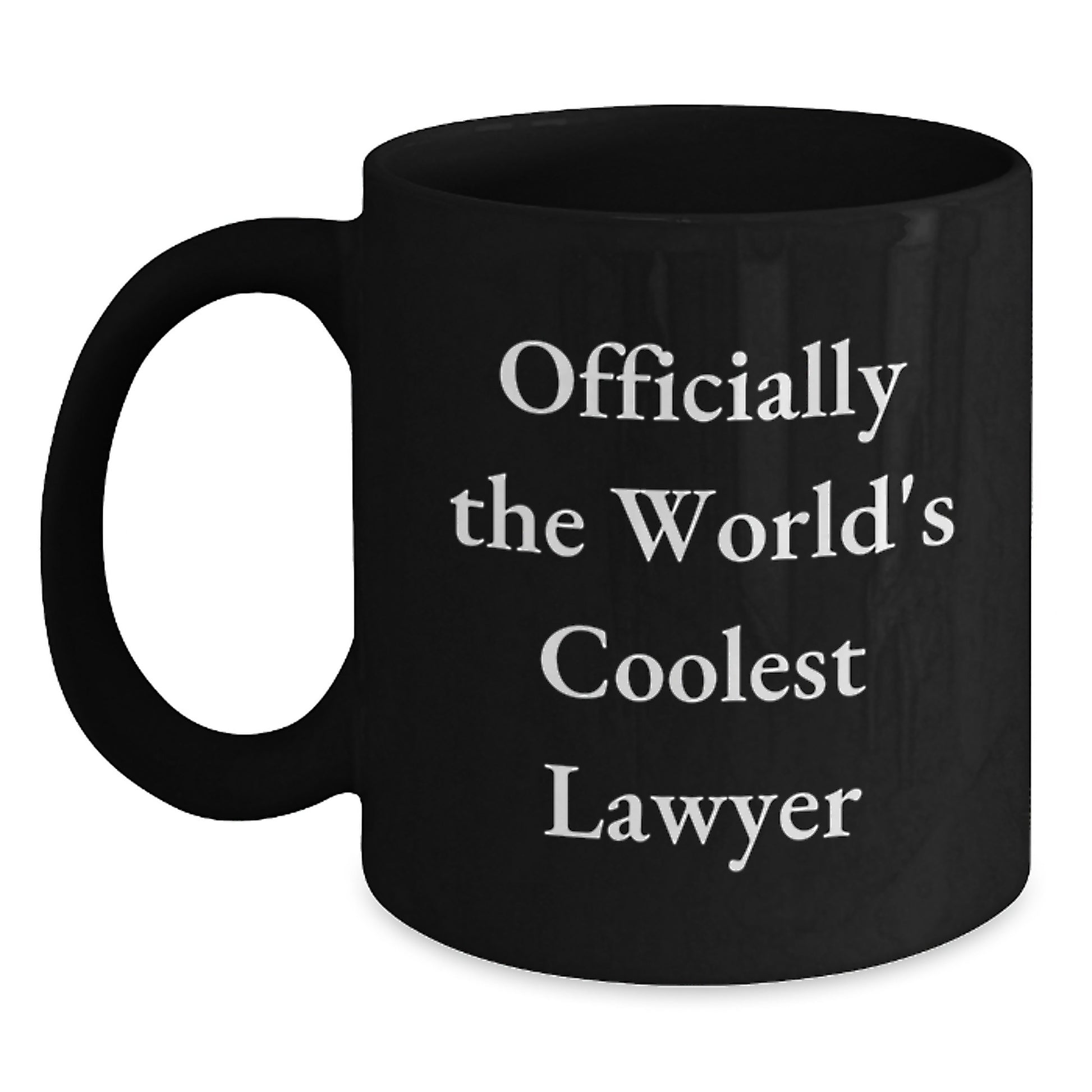 Funny Lawyer Gifts for Men, Officially The World's Coolest Lawyer Black Coffee Mug, Graduation Unique Gifts from Friends to Family - Main