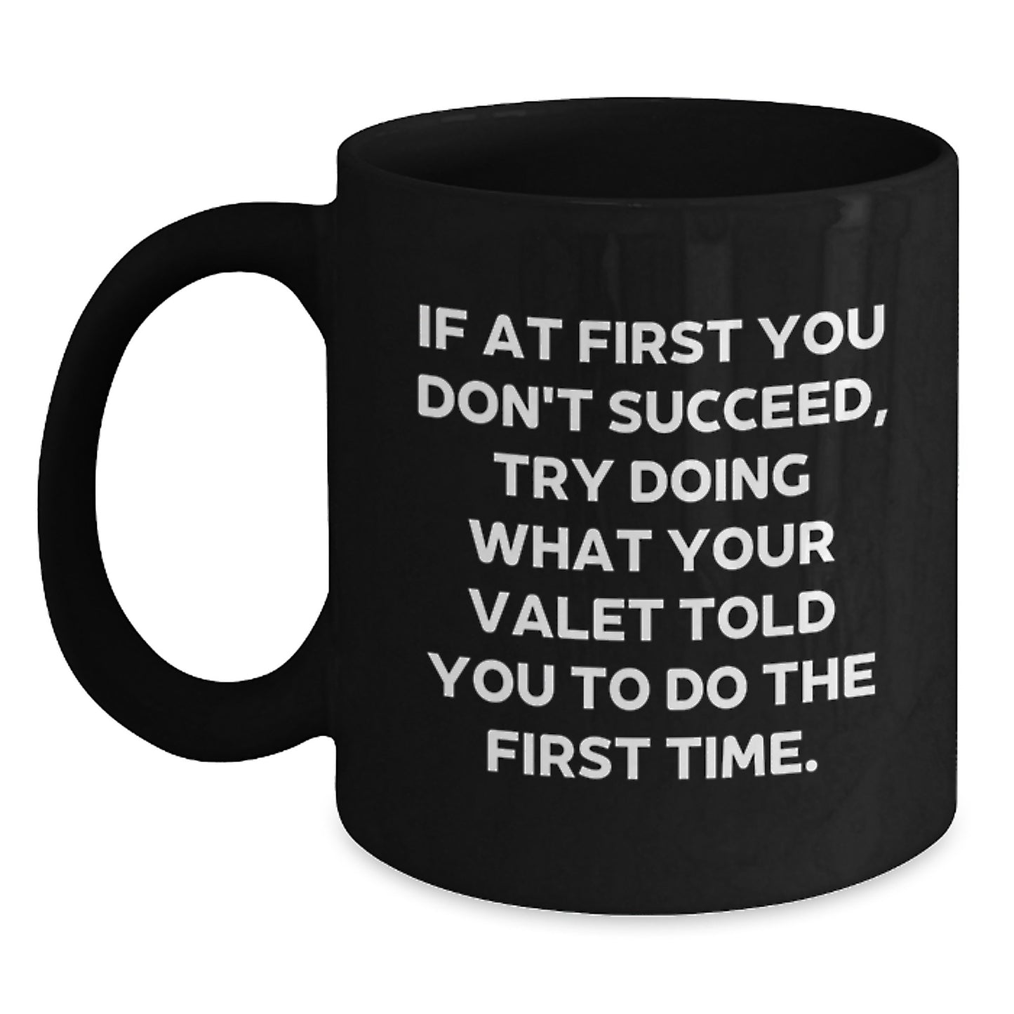 Funny Valet Gifts, Black Coffee Mug, Gifts from Men to Valet, Birthday Unique Gifts for Valet - Main
