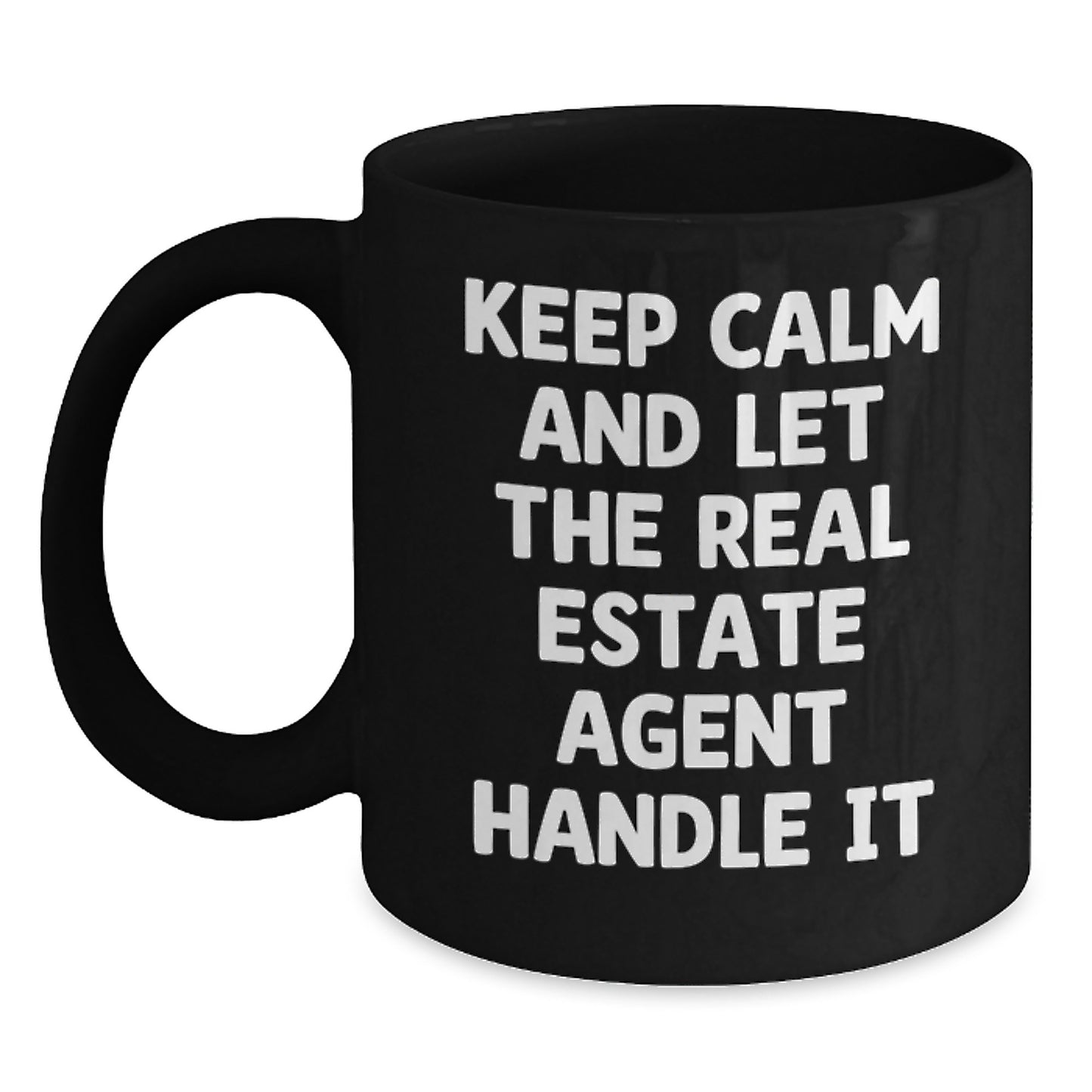 Gifts from Friends for Real Estate Agent Black Coffee Mugs Funny Valentine's Unique - Main