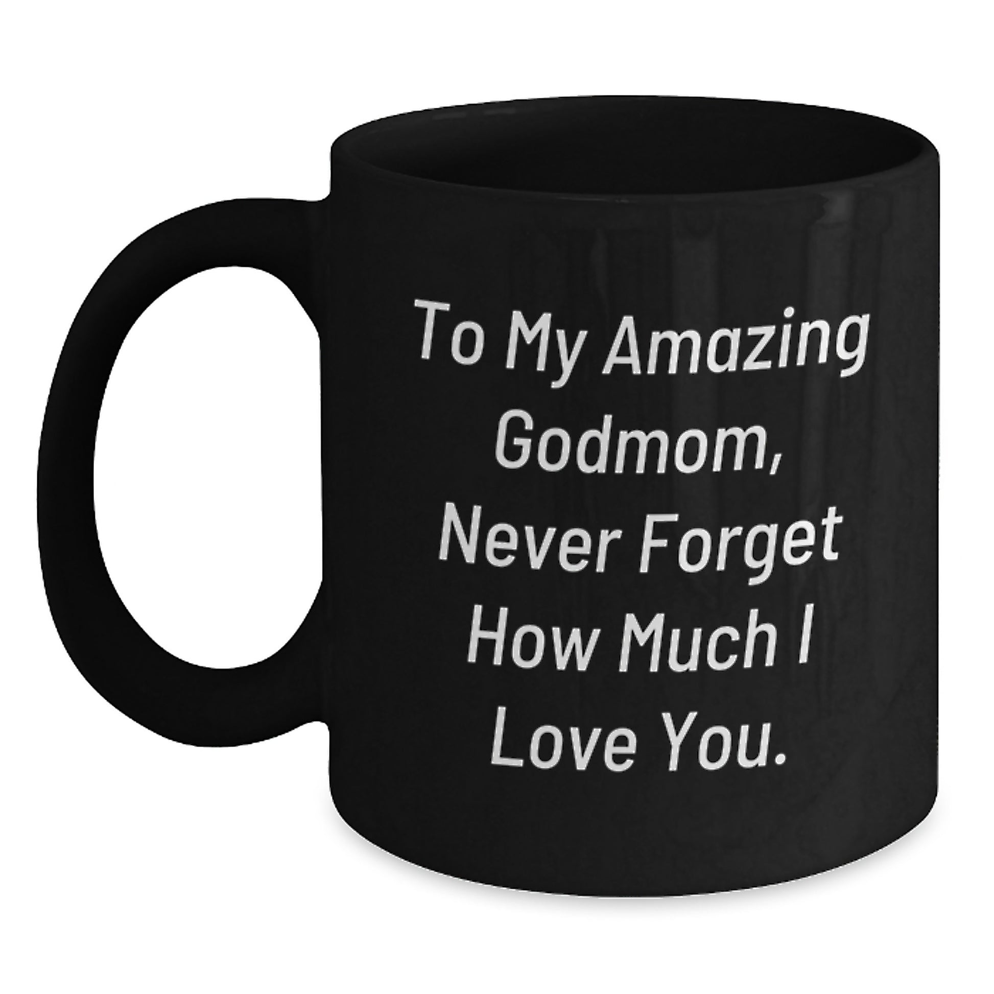 Funny Gift Ideas for Godmom - To My Amazing Godmom, Black Coffee Mug, Perfect Christmas Unique Gifts from Family to Godmom - Main