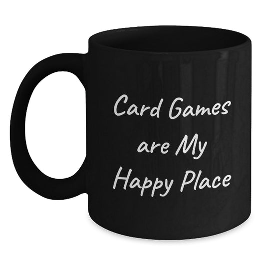 Funny Card Games Quotes for Dad Black Coffee Mug Gifts from Family - Main