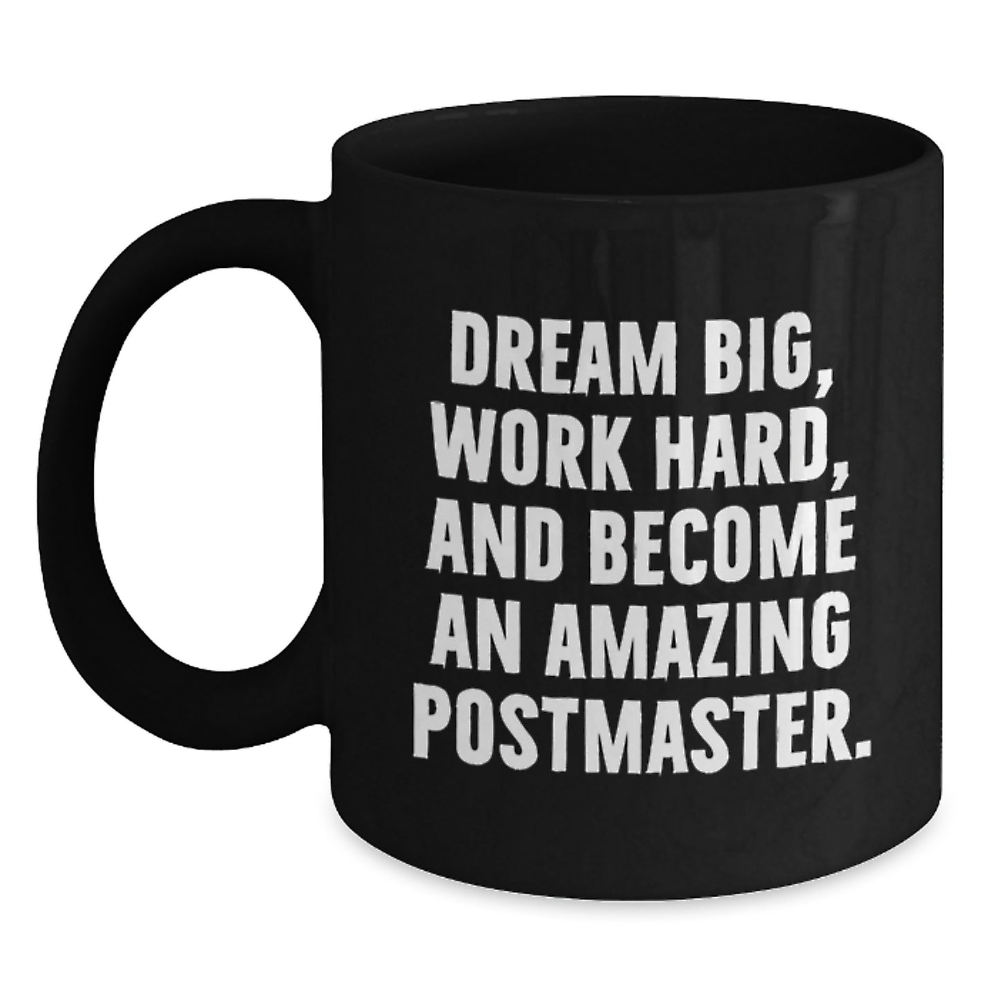 Funny Postmaster Gifts for Men, Unique Black Coffee Mug with Inspirational Quote, Gifts from Friends, Perfect for Postmaster Appreciation Day at Christmas - Main