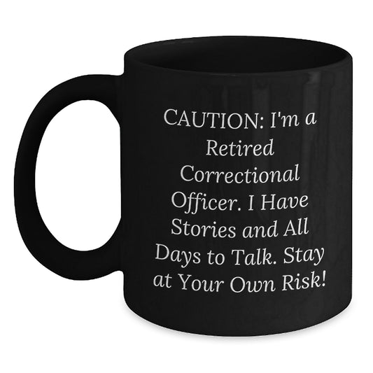 Funny Correctional Officer Black Coffee Mug Gifts from Men to Correctional Officer, Unique Christmas Unique Gifts for Correctional Officer - Main