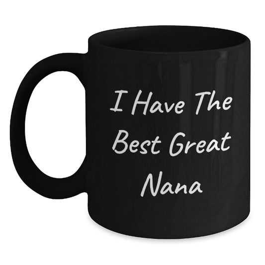 Funny Great Nana Black Coffee Mugs Gifts from Family, Perfect for Nana's Father's Day Unique Gifts for Nana - Main