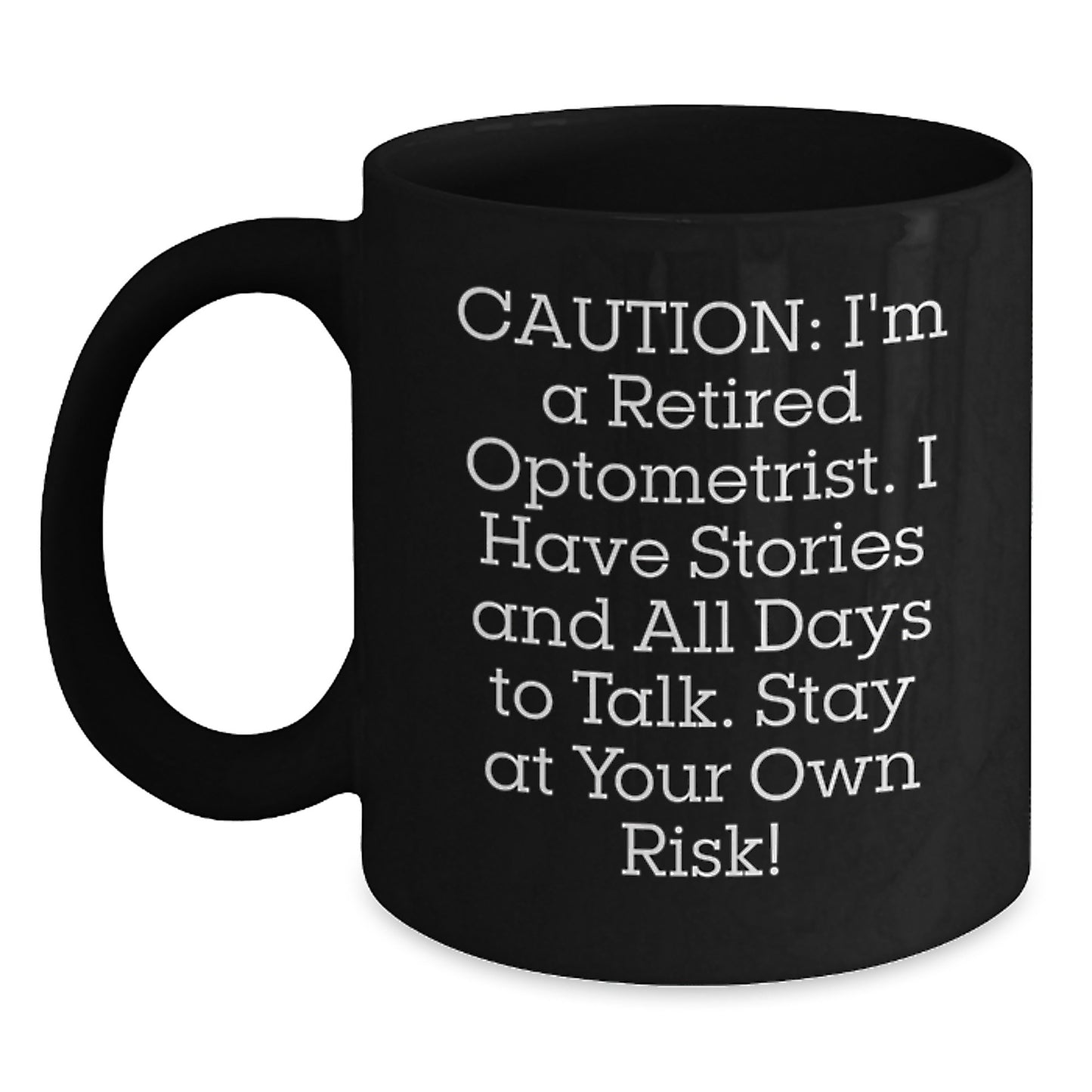 Funny Optometrist Gifts from Friends Black Coffee Mug for Optometrist Christmas Unique Gifts from Friends - Main