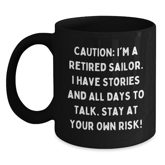 Funny Sailor Gifts from Men to Friends - Black Coffee Mug for Christmas - Main