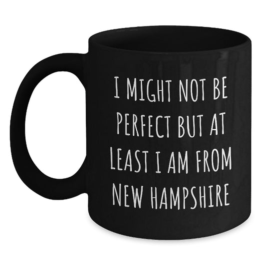 Funny New Hampshire Gifts, Unique Black Coffee Mug for New Hampshire Men, Perfect New Hampshire Christmas Memorable Present from Home - Main