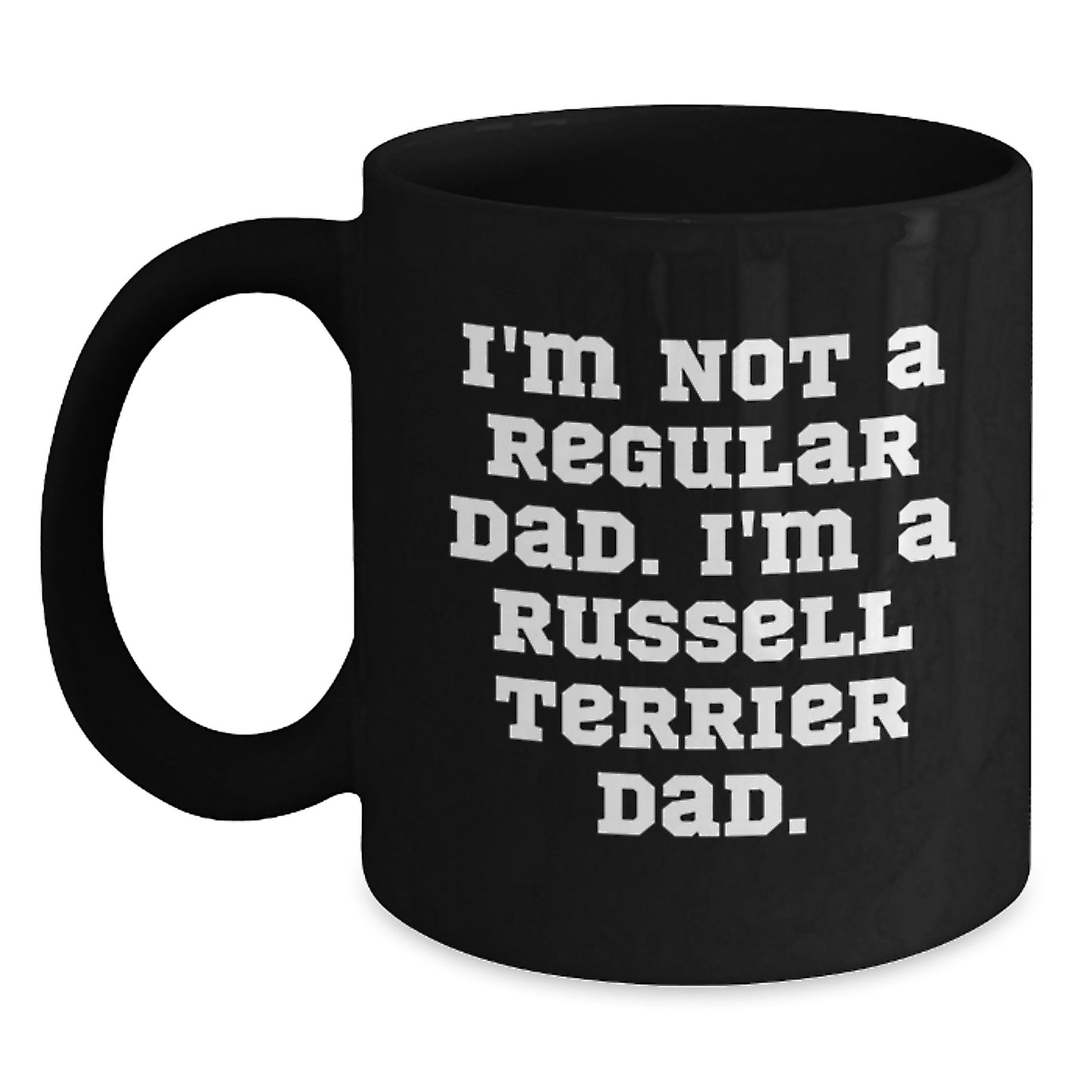 Funny Russell Terrier Dog Gifts from Dad Funny Coffee Mug for Men Family Friends - Main