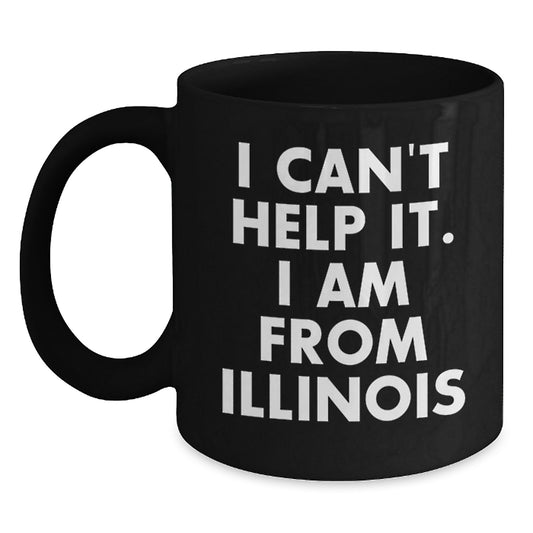 Funny Illinois Quotes Black Coffee Mugs Gifts from Illinois for Illinois Graduates Men Women Friends Family - Main