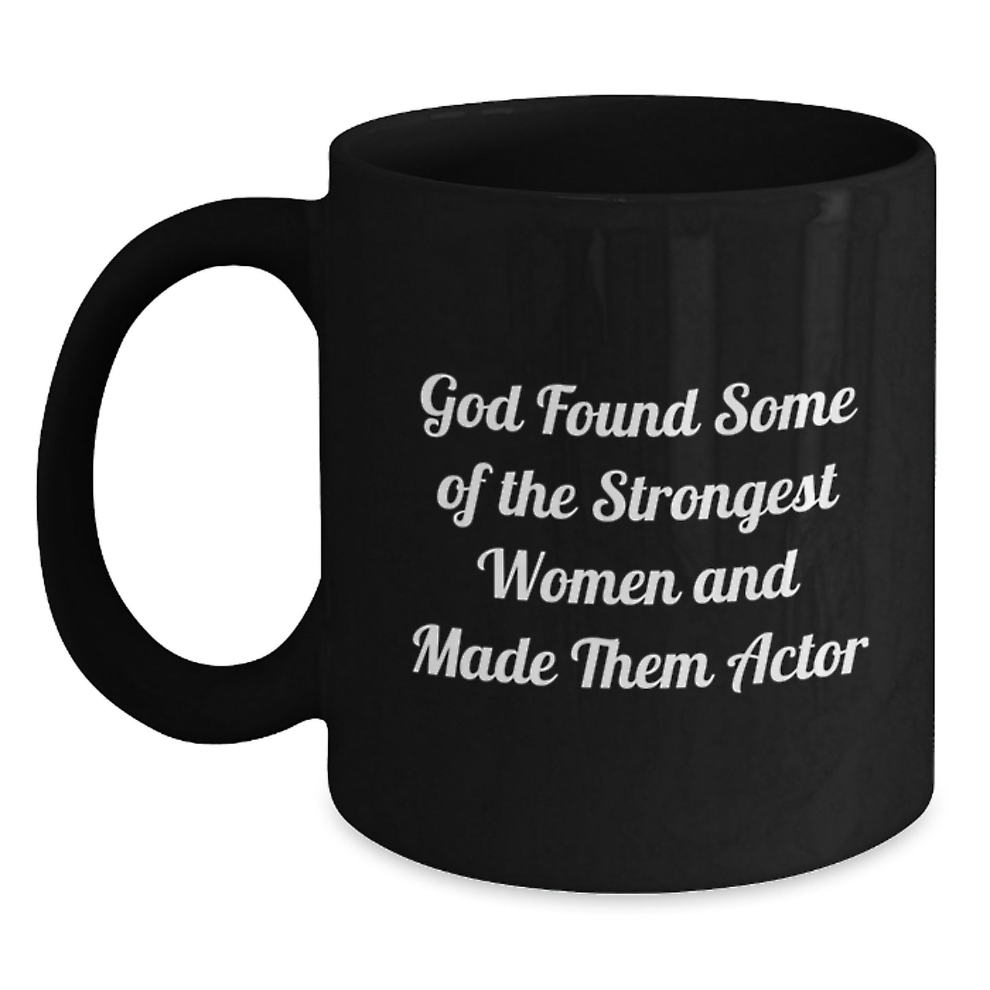 Funny Actor Gifts from Family to Friends, Inspirational Black Coffee Mug for Christmas Unique Presents - Main