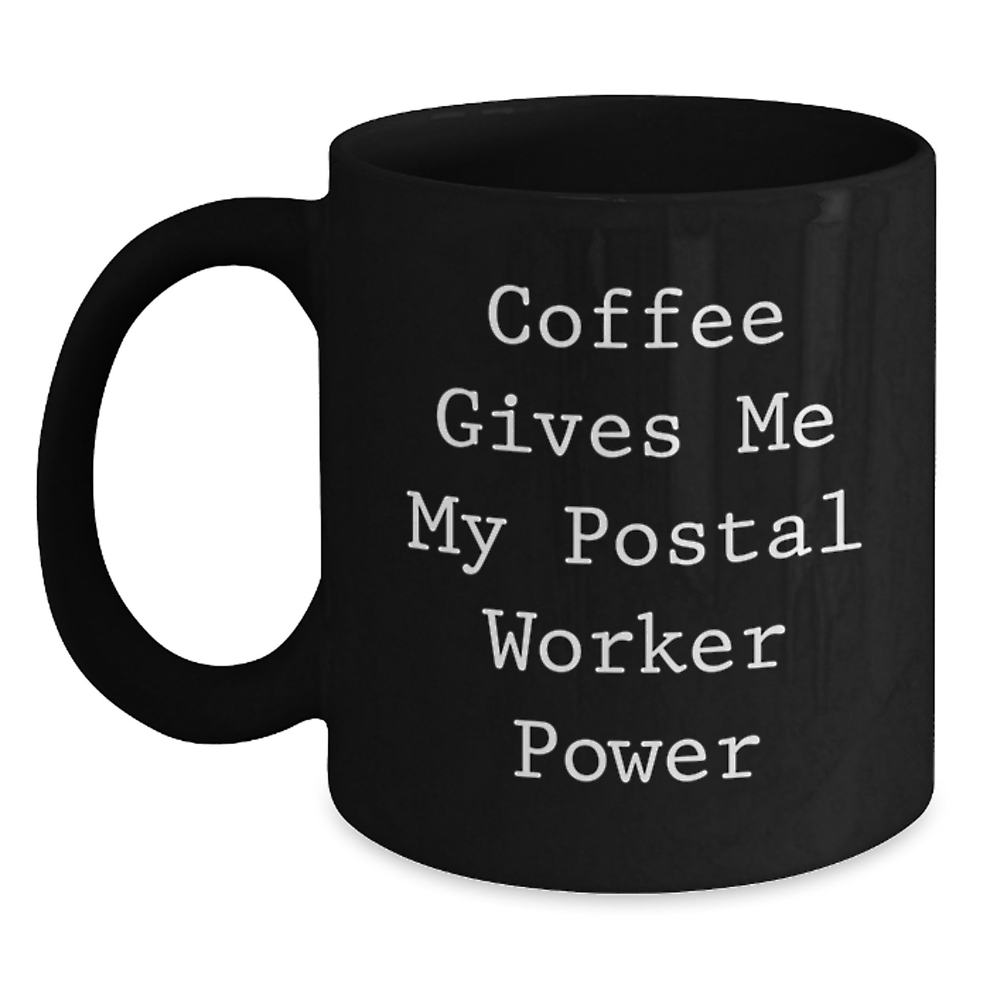 Funny Postal Worker Gifts from Friends to Inspire Her with Coffee, Black Coffee Mug for Women, Graduation Unique Gifts - Main
