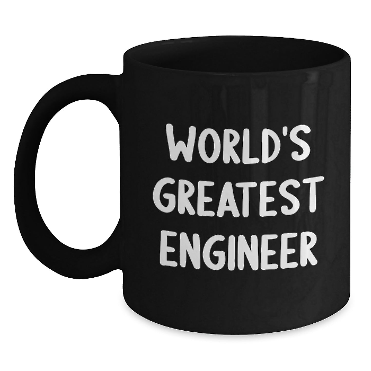 Funny Engineer Gifts from Men to World's Greatest Engineer Black Coffee Mug for Mother's Day Unique Presents - Main