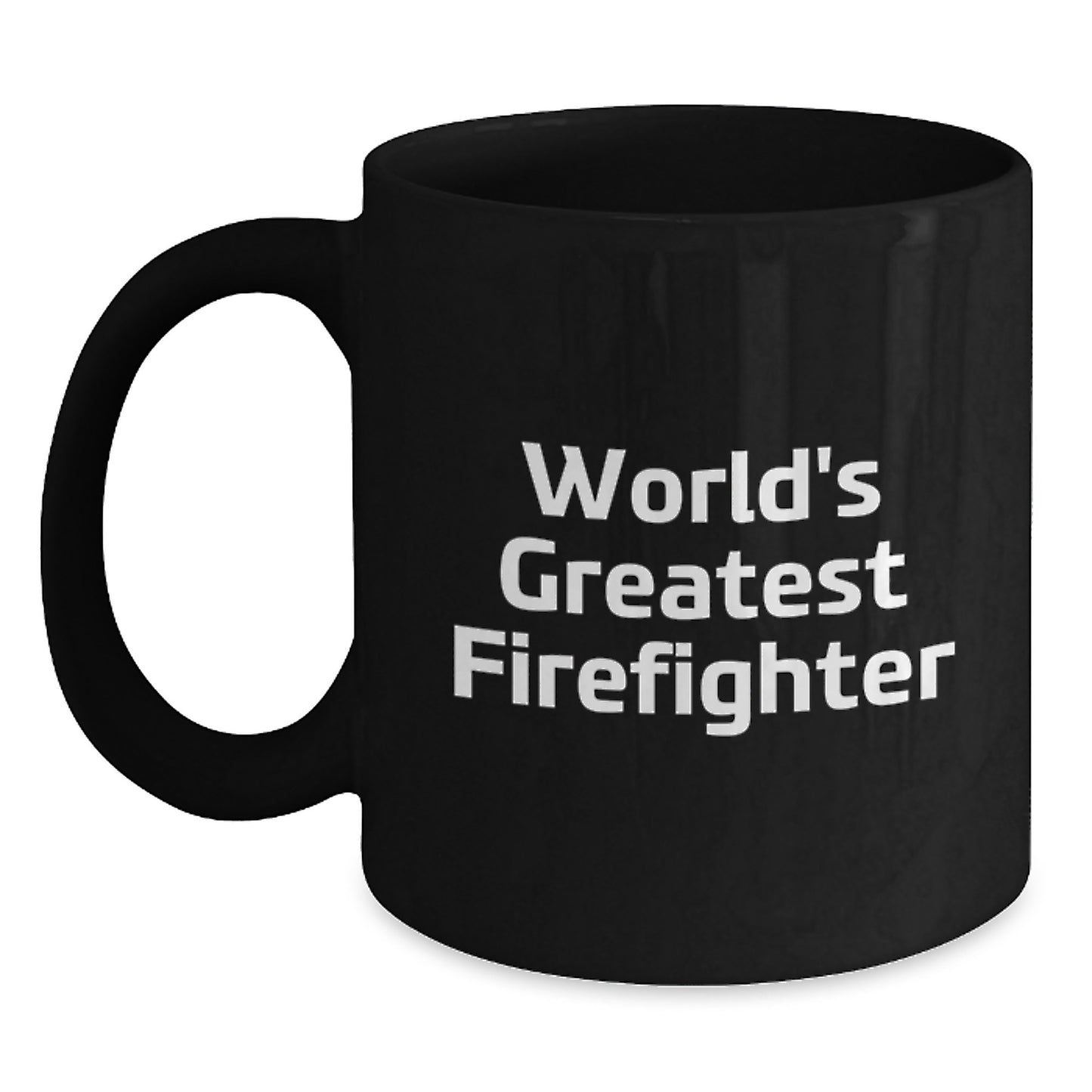 Funny Firefighter Gifts Black Coffee Mug - World's Greatest Firefighter Mug for Dad - Main