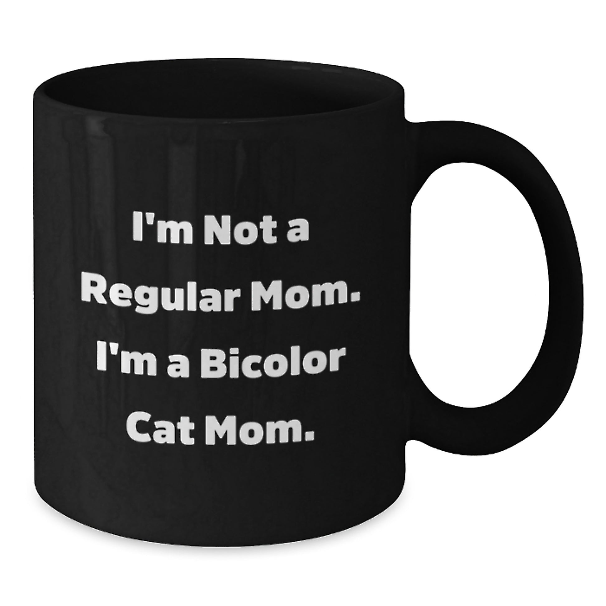 Funny Bicolor Cat Mom Black Coffee Mugs Gifts from Friends and Family for Christmas - Additional
