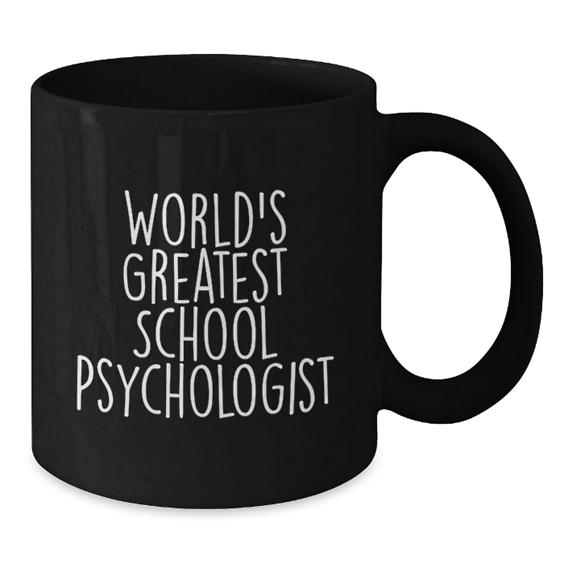 Funny School Psychologist Gifts from Men to Women Family Members Black Coffee Mug 'World's Greatest' Inspiration - Additional