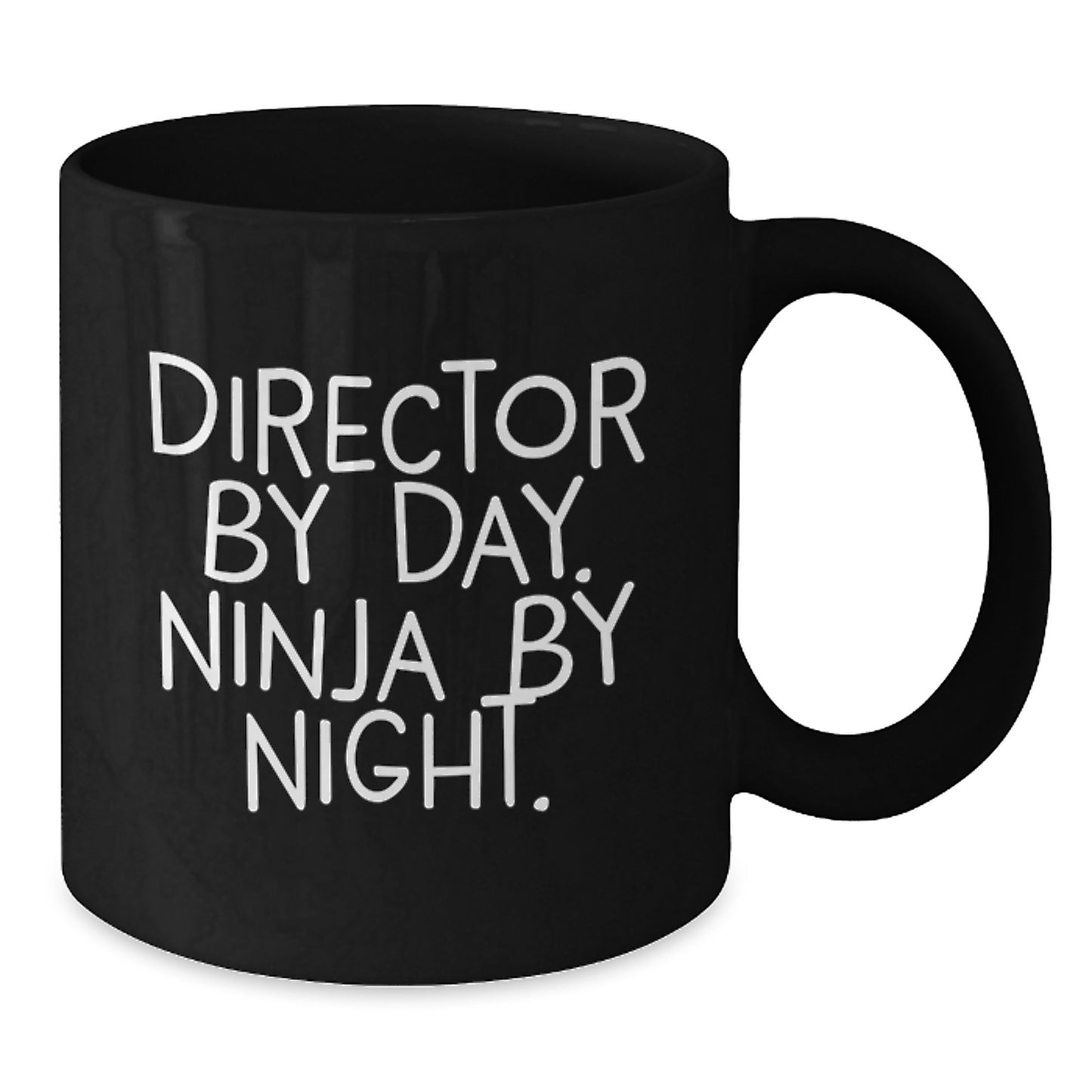 Funny Director Gifts from Men for Director By Day Ninja By Night Black Coffee Mug, Unique Christmas Memorable Presents for Co-Workers, Office, or Friend - Additional